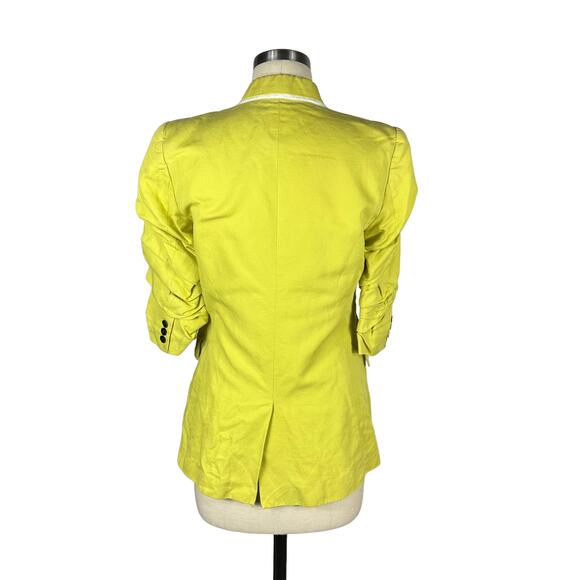 ROBERT RODRIGUEZ Jacket Blazer Women's Size 4 Button Closure Kelly Career Bold - Picture 2 of 8